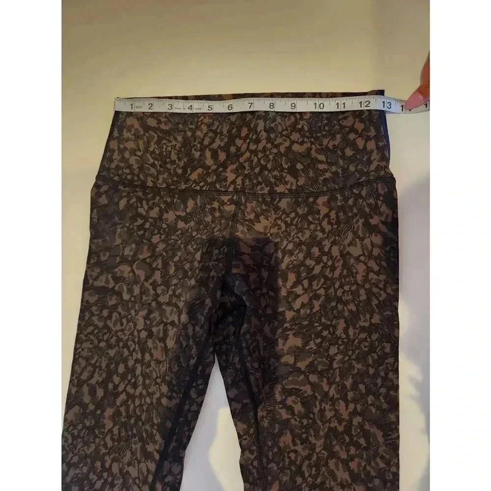 Lululemon Wunder Under High Rise Crop Legging Camo Size 8.